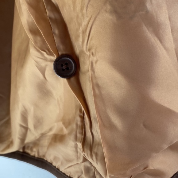 DENIM & CO. 1980s Vintage Embroidered Denim Jacket Coat - Brown - Picture 14 of 17